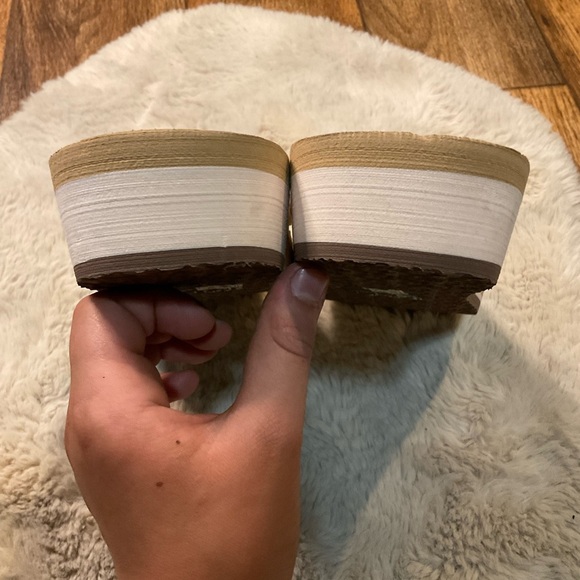 Coface Flip Flop Sandals Size 11 Arch Support Platform Thong Gold Cushion Comfy - Picture 6 of 8